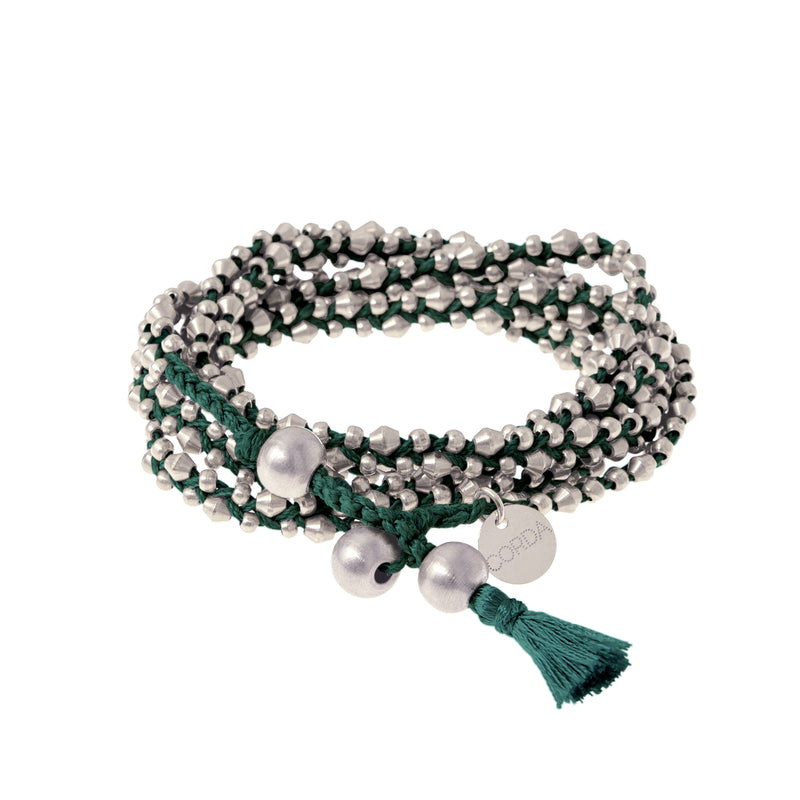Silver Stellina Wrap Bracelet & Necklace | Cool Colors