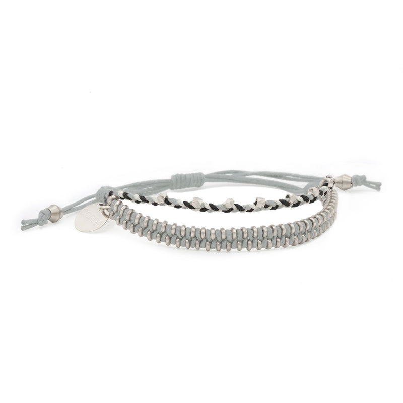Juno Double Friendship Bracelet | Silver