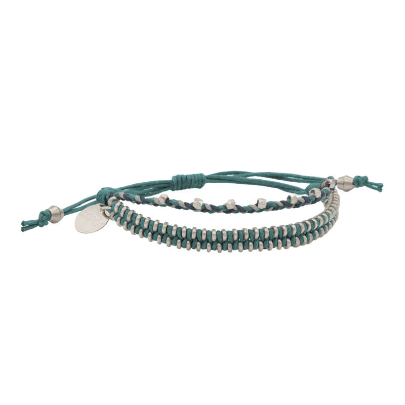 Juno Double Friendship Bracelet | Silver