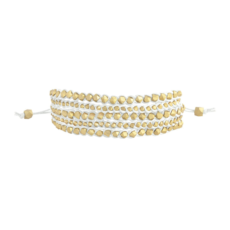 Aditi Large Beaded Bracelet | White