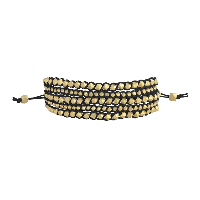 Aditi Large Beaded Bracelet | Black