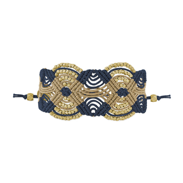 Petite Iris Cuff | Brass Bracelet | Denim & Ochre