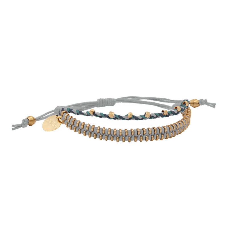 Juno Double Friendship Bracelet | Brass
