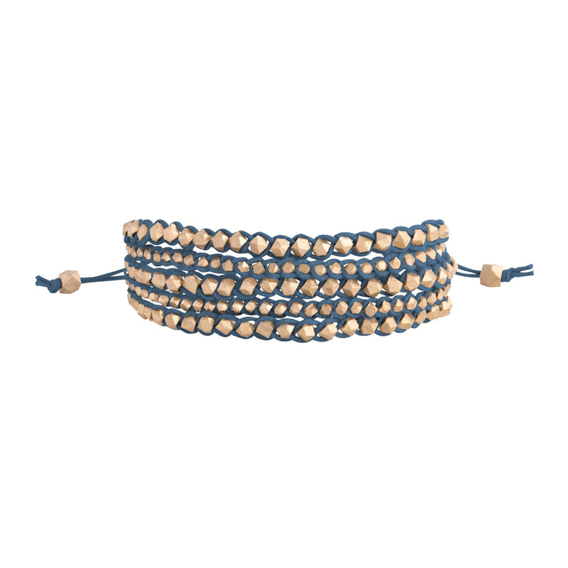 Aditi Large Beaded Bracelet | Indigo