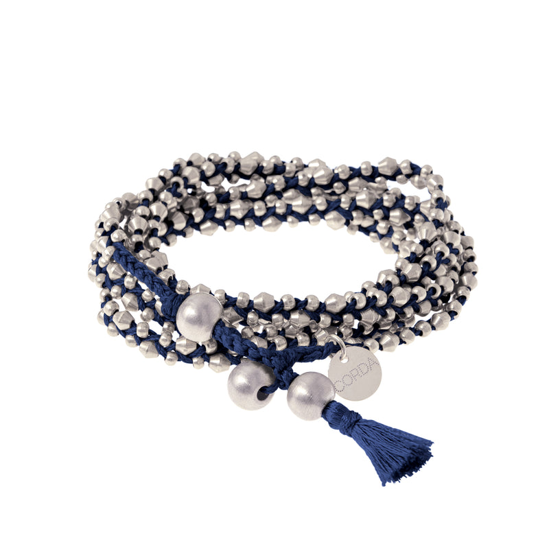 Silver Stellina Wrap Bracelet & Necklace | Cool Colors