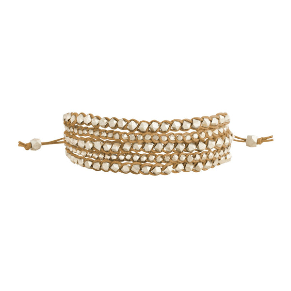Aditi Large Beaded Bracelet | Sienna Brown