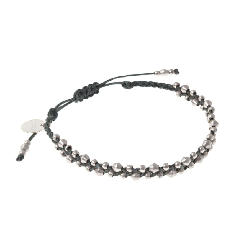 Lavender & Silver Bracelet. Stellina Luxe Friendship Bracelet by CORDA.