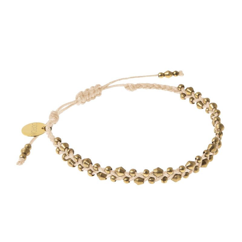 Brass Stellina Friendship Bracelet | Warm Colors