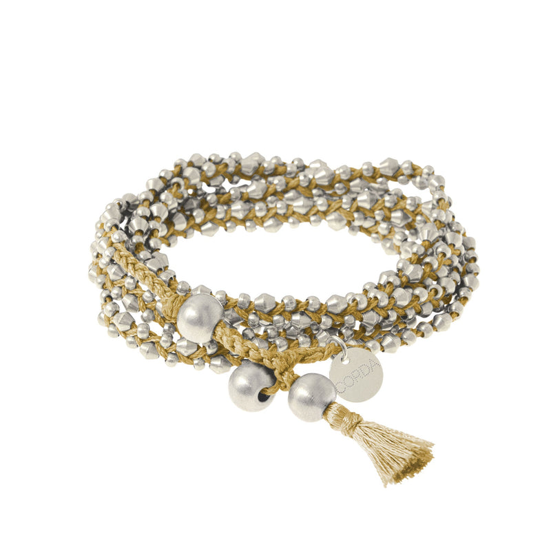 Silver Stellina Wrap Bracelet & Necklace | Warm Colors – CORDA