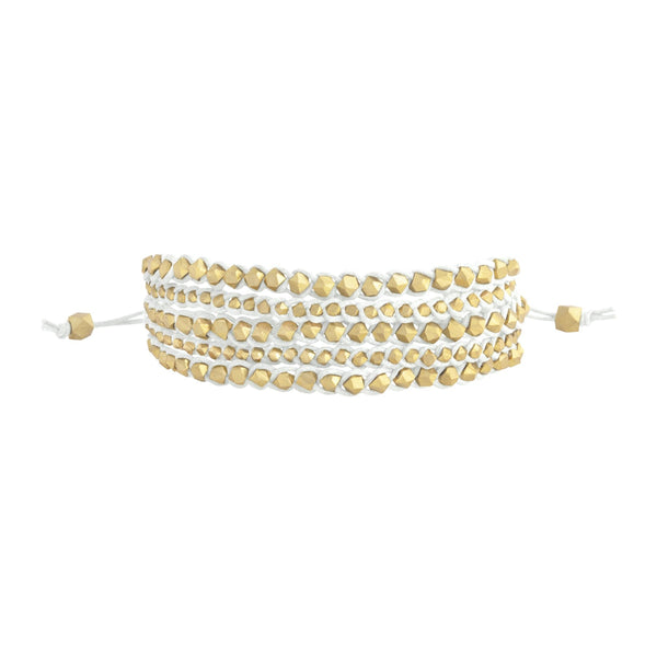 Aditi Large Beaded Bracelet | White