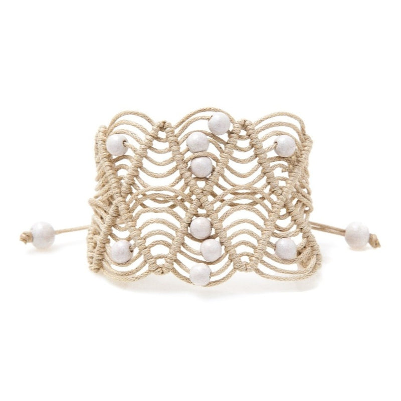 Natural Beaded Bracelet | Bodicea Goddess Cuff